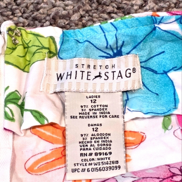 Vintage 90s Floral Print White Stag Skort- Size 12 - Picture 5 of 5